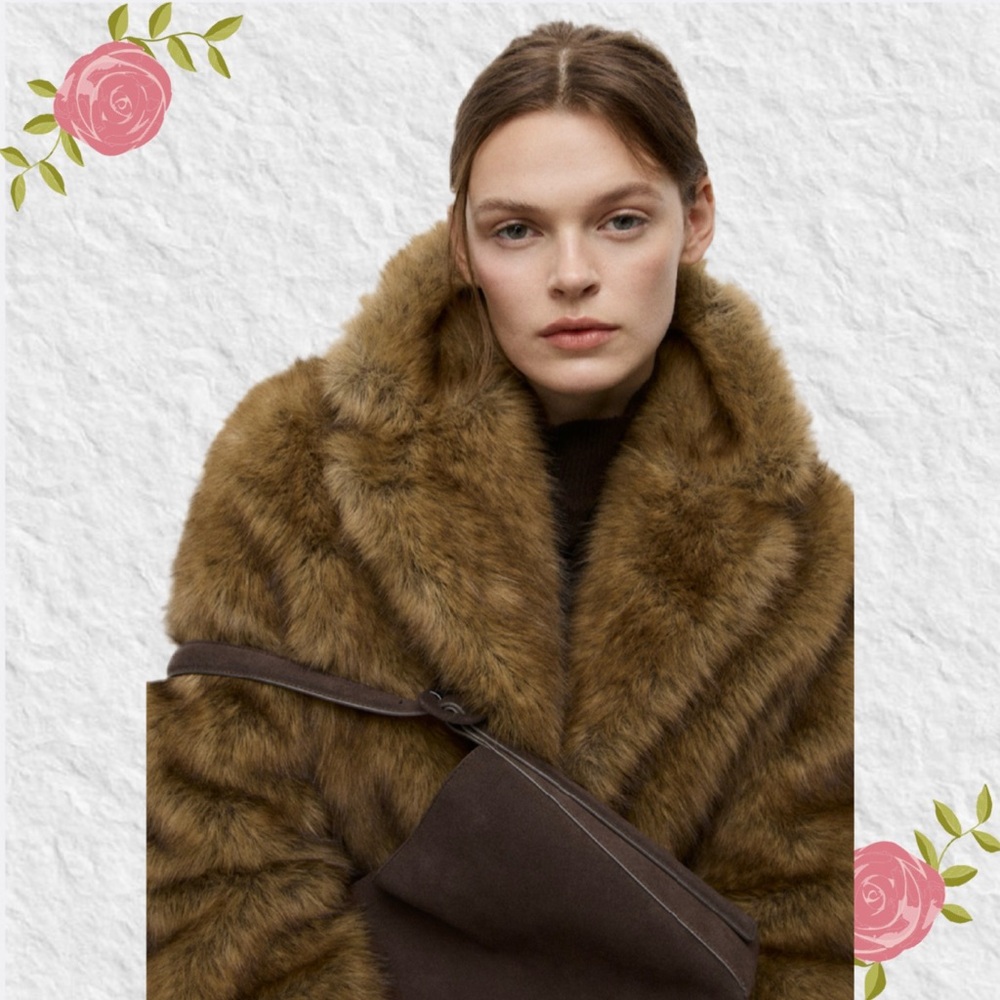 Mango Brown Suede Shoulder Bag - Picture 2 of 7